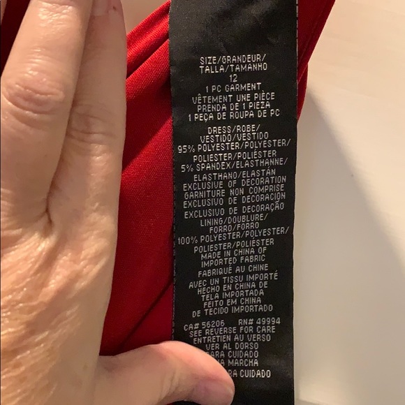 Red David bridal red dress. - Picture 4 of 4